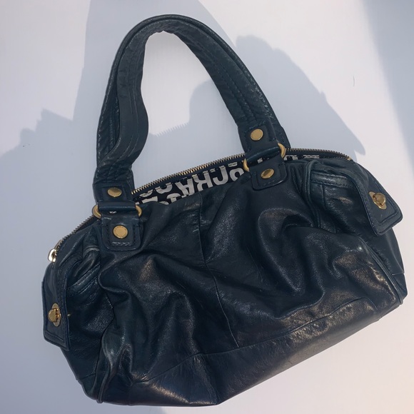 Marc by Marc Jacobs Dark Blue Leather Totally Turn-lock Quinn Mini Satchel - Picture 2 of 9